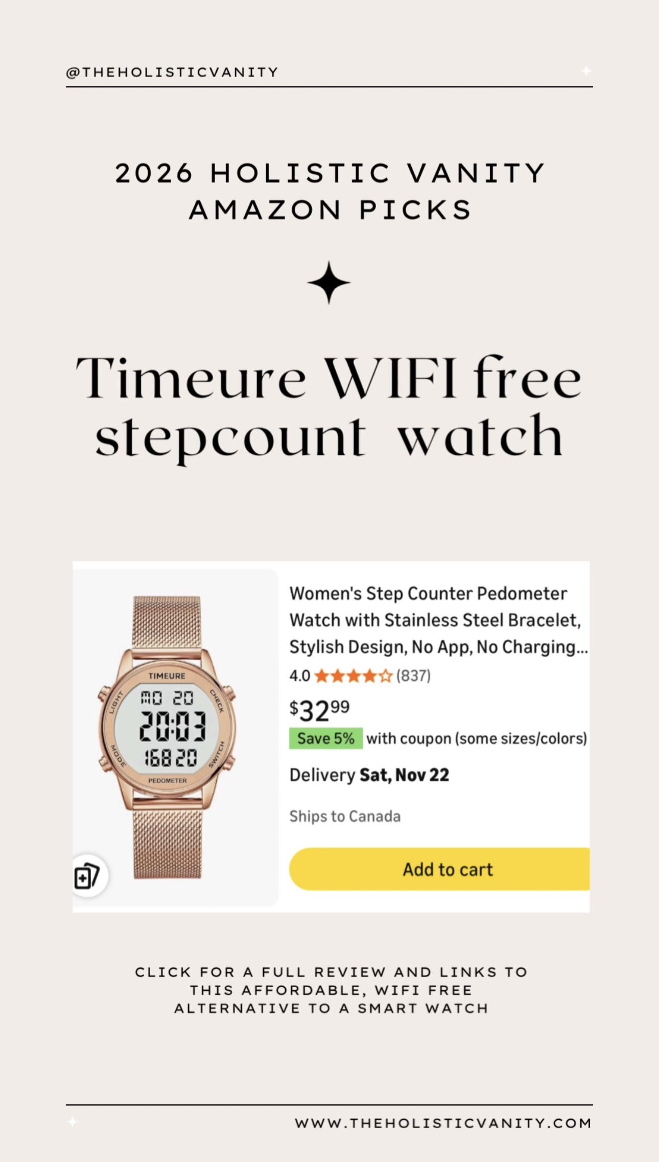 Timeure Wife free step counting watch